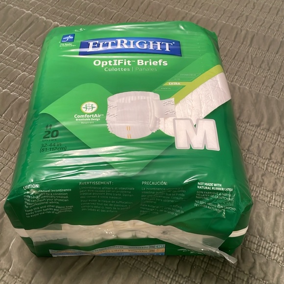 NWT FitRight OptIFit Briefs 20 Ct. Unisex Men or Women Disposable Underwear - Picture 10 of 14